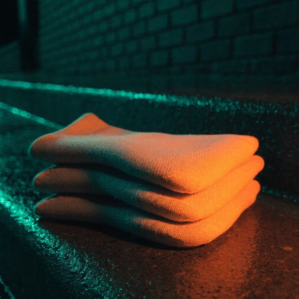 Sac de sport compact posé contre un mur de briques la nuit